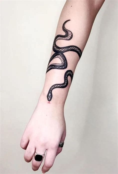 arm snake tattoo